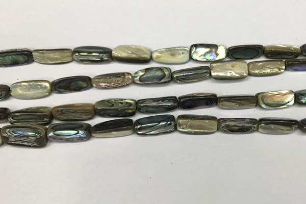 CSB4176 15.5 inches 8*16mm trihedron abalone shell beads wholesale