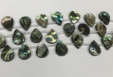 CSB4188 Top drilled 13*18mm flat teardrop balone shell beads