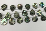 CSB4189 Top drilled 15*20mm flat teardrop balone shell beads