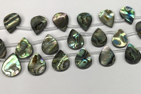 CSB4189 Top drilled 15*20mm flat teardrop balone shell beads