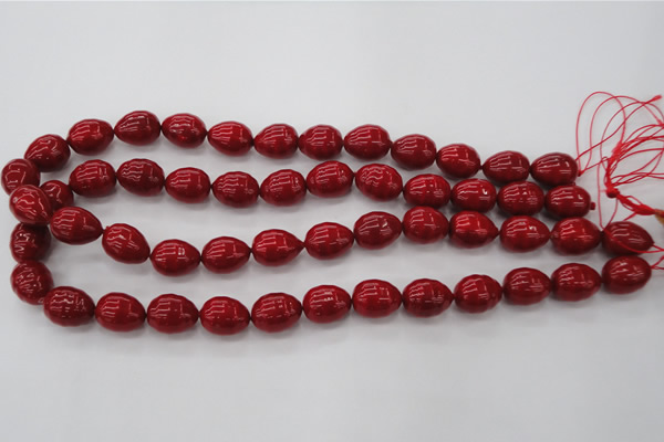 CSB554 15.5 inches 12*15mm whorl teardrop shell pearl beads