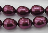 CSB556 15.5 inches 12*15mm whorl teardrop shell pearl beads