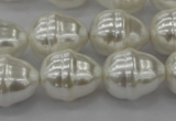 CSB570 15.5 inches 16*19mm whorl teardrop shell pearl beads