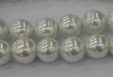 CSB610 15.5 inches 12mm whorl round shell pearl beads