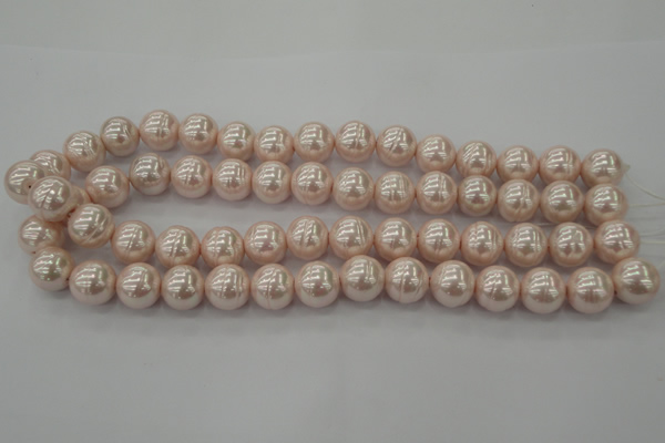 CSB625 15.5 inches 14mm whorl round shell pearl beads