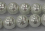 CSB635 15.5 inches 16mm whorl round shell pearl beads