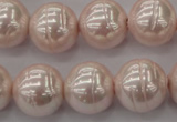 CSB637 15.5 inches 16mm whorl round shell pearl beads