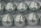 CSB646 15.5 inches 18mm whorl round shell pearl beads