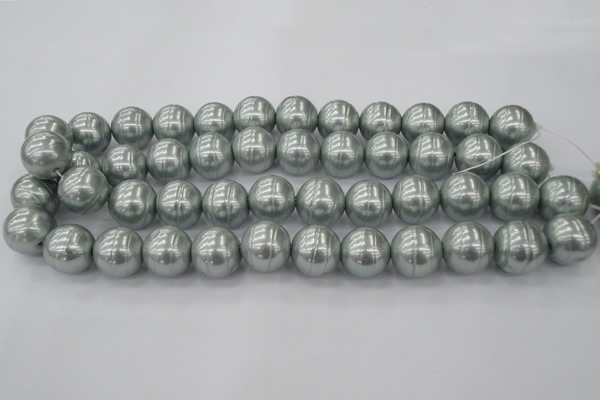 CSB646 15.5 inches 18mm whorl round shell pearl beads