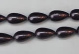 CSB856 15.5 inches 8*14mm teardrop shell pearl beads wholesale