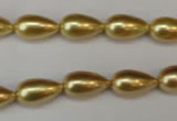 CSB857 15.5 inches 8*14mm teardrop shell pearl beads wholesale