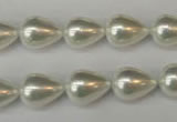 CSB862 15.5 inches 10*14mm teardrop shell pearl beads wholesale