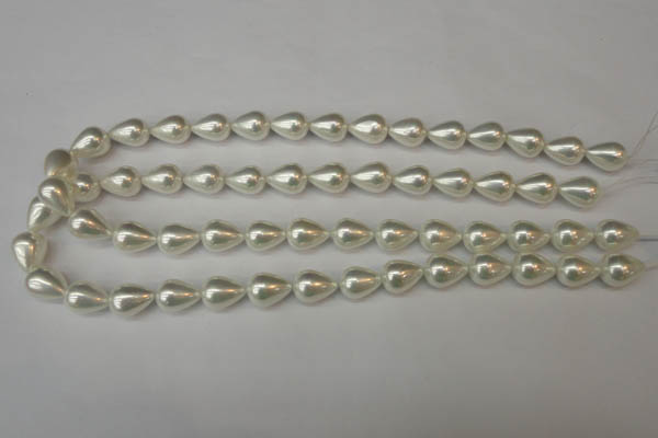 CSB862 15.5 inches 10*14mm teardrop shell pearl beads wholesale