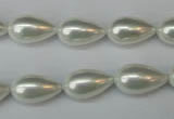 CSB864 15.5 inches 9*16mm teardrop shell pearl beads wholesale