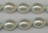 CSB868 15.5 inches 12*16mm teardrop shell pearl beads wholesale