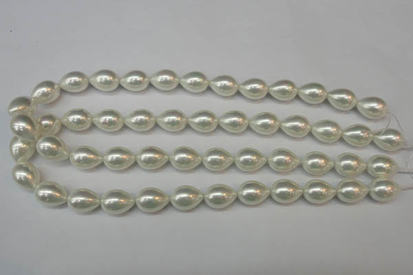 CSB868 15.5 inches 12*16mm teardrop shell pearl beads wholesale