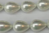 CSB871 15.5 inches 13*18mm teardrop shell pearl beads wholesale