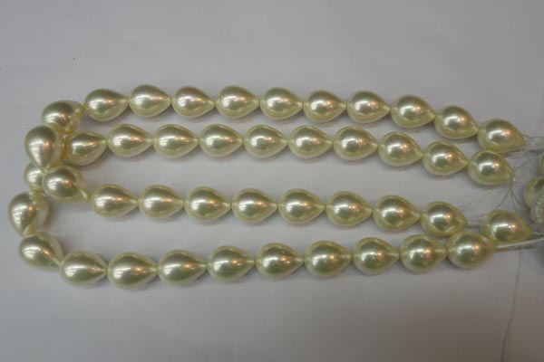 CSB873 15.5 inches 14*19mm teardrop shell pearl beads wholesale