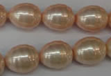 CSB886 15.5 inches 13*16mm whorl teardrop shell pearl beads wholesale