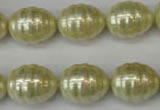 CSB887 15.5 inches 13*16mm whorl teardrop shell pearl beads wholesale