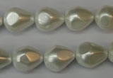 CSB890 15.5 inches 12*14mm teardrop shell pearl beads wholesale