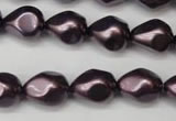 CSB891 15.5 inches 12*14mm teardrop shell pearl beads wholesale