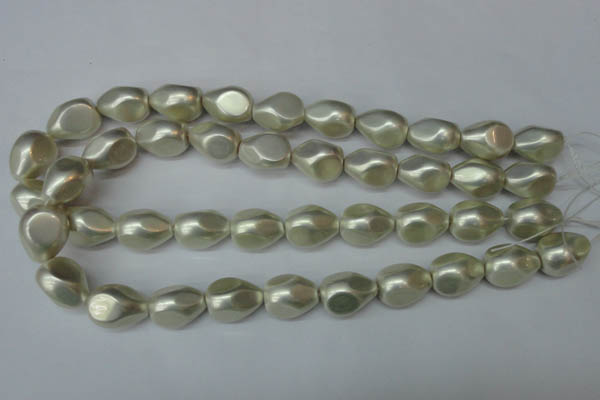 CSB893 15.5 inches 15*20mm teardrop shell pearl beads wholesale