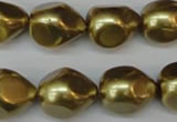 CSB894 15.5 inches 15*20mm teardrop shell pearl beads wholesale