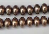 CSB905 15.5 inches 8*12mm rondelle shell pearl beads wholesale