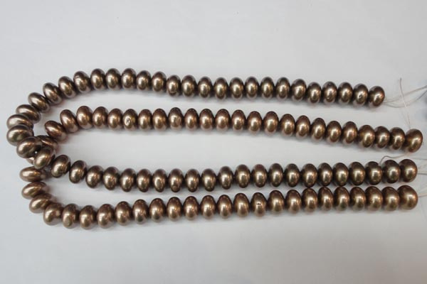 CSB905 15.5 inches 8*12mm rondelle shell pearl beads wholesale