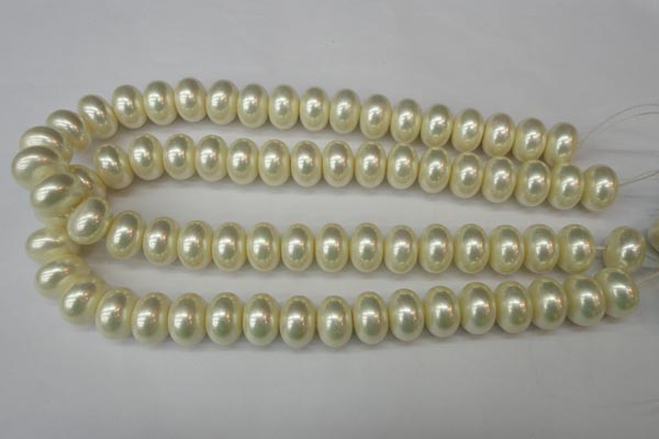 CSB910 15.5 inches 11*15mm rondelle shell pearl beads wholesale