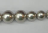 CSB921 15.5 inches 8mm - 14mm round shell pearl beads wholesale