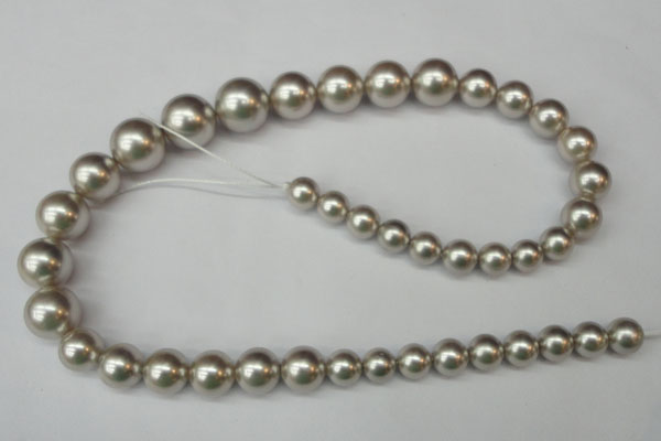 CSB921 15.5 inches 8mm - 14mm round shell pearl beads wholesale