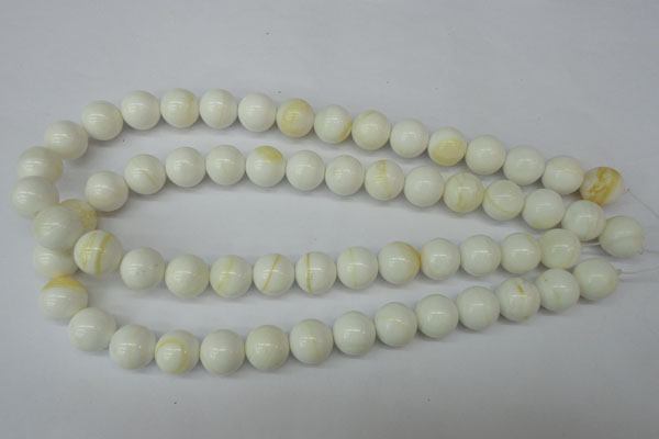 CSB955 15.5 inches 14mm round shell pearl beads wholesale