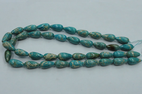 CSE06 15.5 inches 10*20mm teardrop natural sea sediment jasper beads