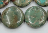 CSE07 15.5 inches 25mm flat round natural sea sediment jasper beads