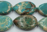 CSE14 15.5 inches 22*30mm flat teardrop natural sea sediment jasper beads