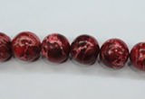 CSE163 15.5 inches 12mm round dyed natural sea sediment jasper beads