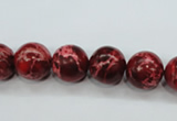 CSE164 15.5 inches 14mm round dyed natural sea sediment jasper beads