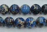 CSE213 15.5 inches 12mm round dyed natural sea sediment jasper beads