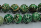 CSE222 15.5 inches 16mm round dyed natural sea sediment jasper beads