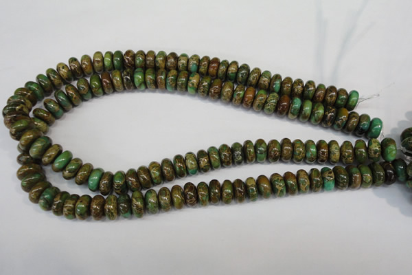 CSE5046 15.5 inches 6*12mm rondelle natural sea sediment jasper beads