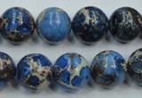 CSE51 15.5 inches 14mm round dyed natural sea sediment jasper beads