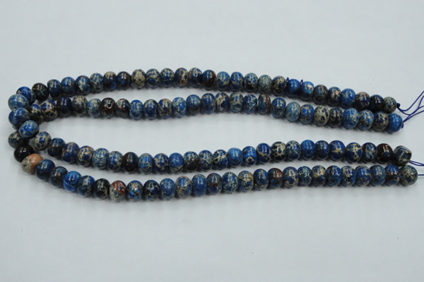 CSE52 15.5 inches 8*10mm rondelle dyed natural sea sediment jasper beads