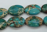 CSE98 15.5 inches 13*18mm oval dyed natural sea sediment jasper beads