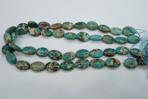 CSE98 15.5 inches 13*18mm oval dyed natural sea sediment jasper beads