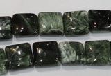 CSH102 15.5 inches 12*12mm square natural seraphinite gemstone beads