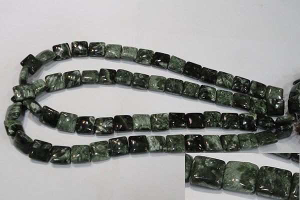 CSH102 15.5 inches 12*12mm square natural seraphinite gemstone beads