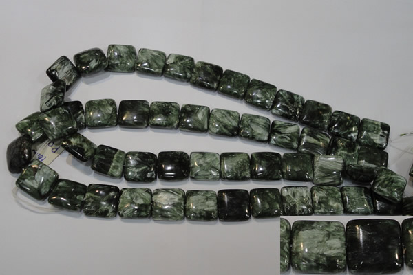 CSH104 15.5 inches 16*16mm square natural seraphinite gemstone beads