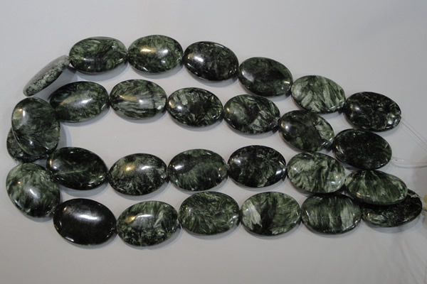 CSH137 15.5 inches 22*30mm oval natural seraphinite gemstone beads